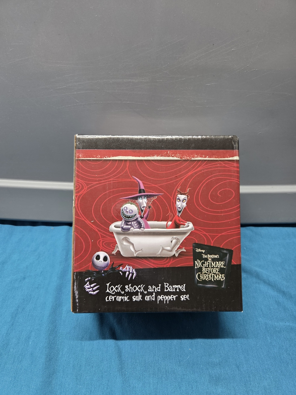 Vintage Nightmare Before Christmas Salt & Pepper Shakers Lock Shock & Barrel